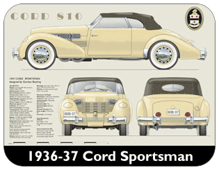Cord 810 Sportsman 1935-37 Place Mat, Medium